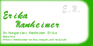 erika manheimer business card